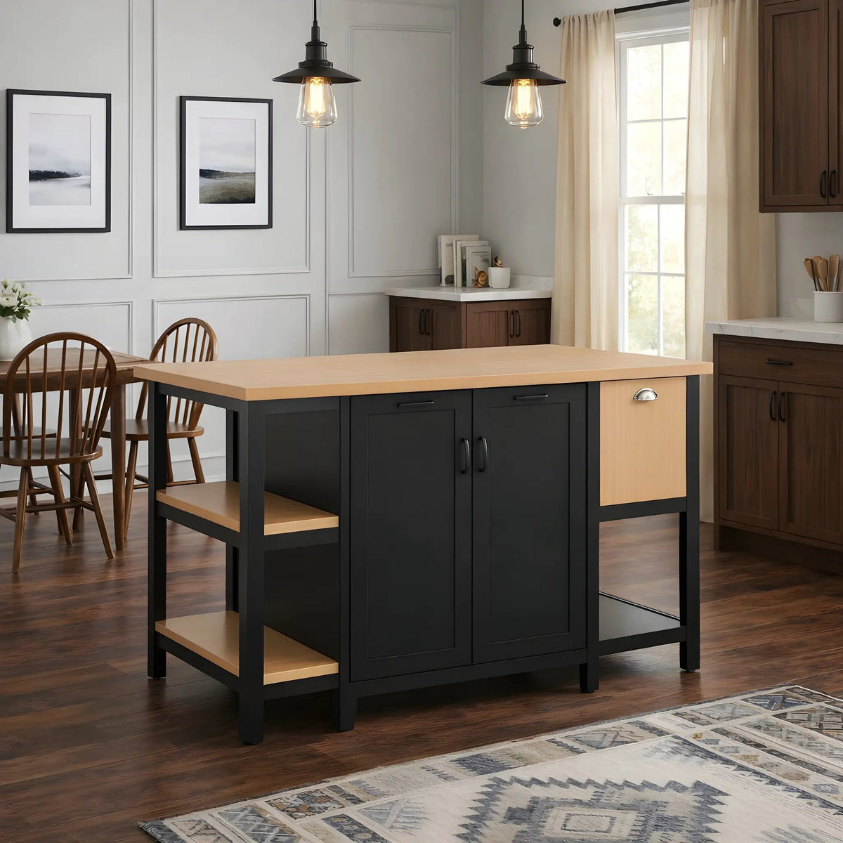 58" Freestanding Kitchen Island by HouseOfZazla