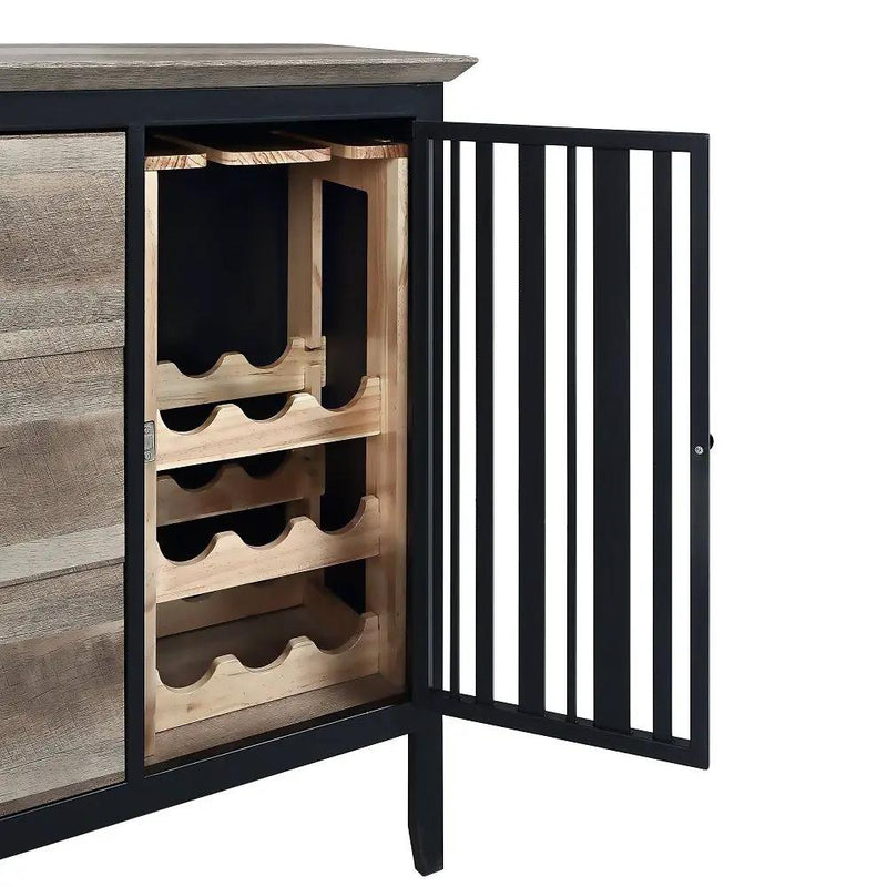Zudora - Server - Antique Oak & Sandy Black by Unique Piece Furniture