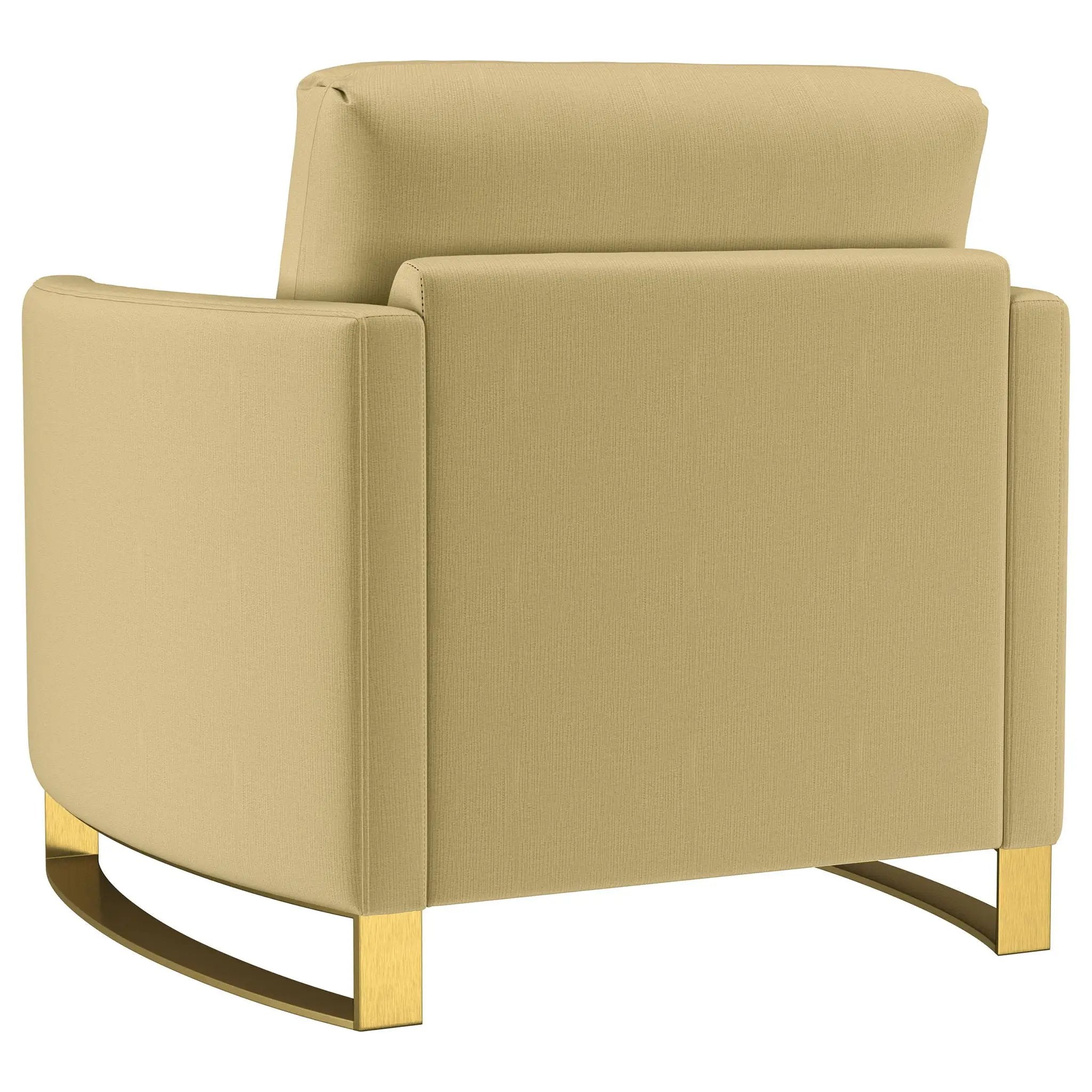 Corliss Upholstered Curved Track Arm Chair Camel by Unique Piece Furniture