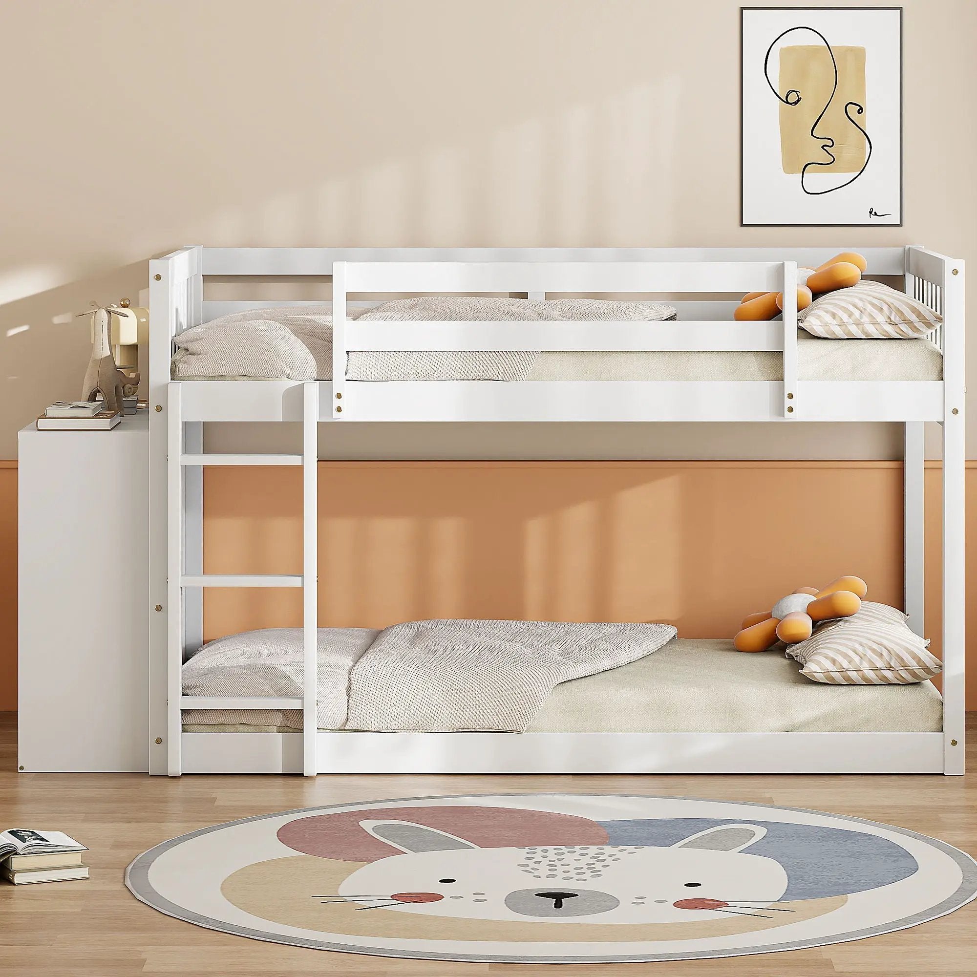 Bunk Bed With 4 Drawers and 3 Shelves by HouseOfZazla