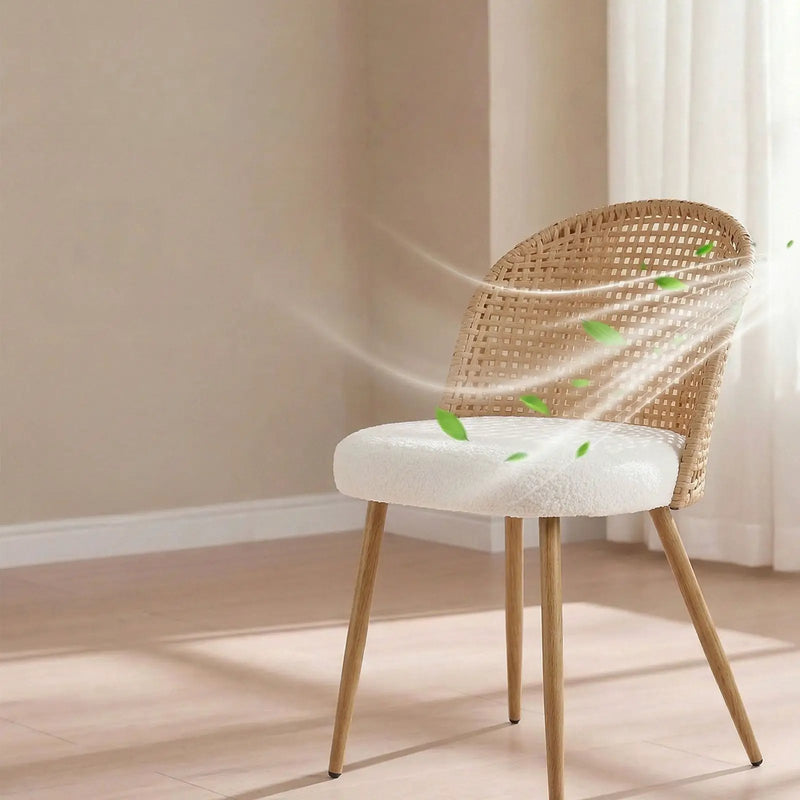 Round Wooden Dining Table + 4 Chairs Set by HouseOfZazla
