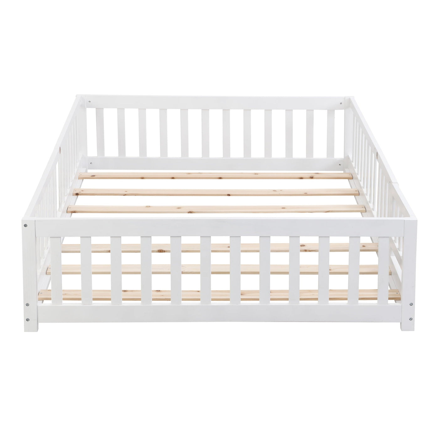 Solid Wood Floor Bed With Door And Fence For Children by Unique Piece Furniture