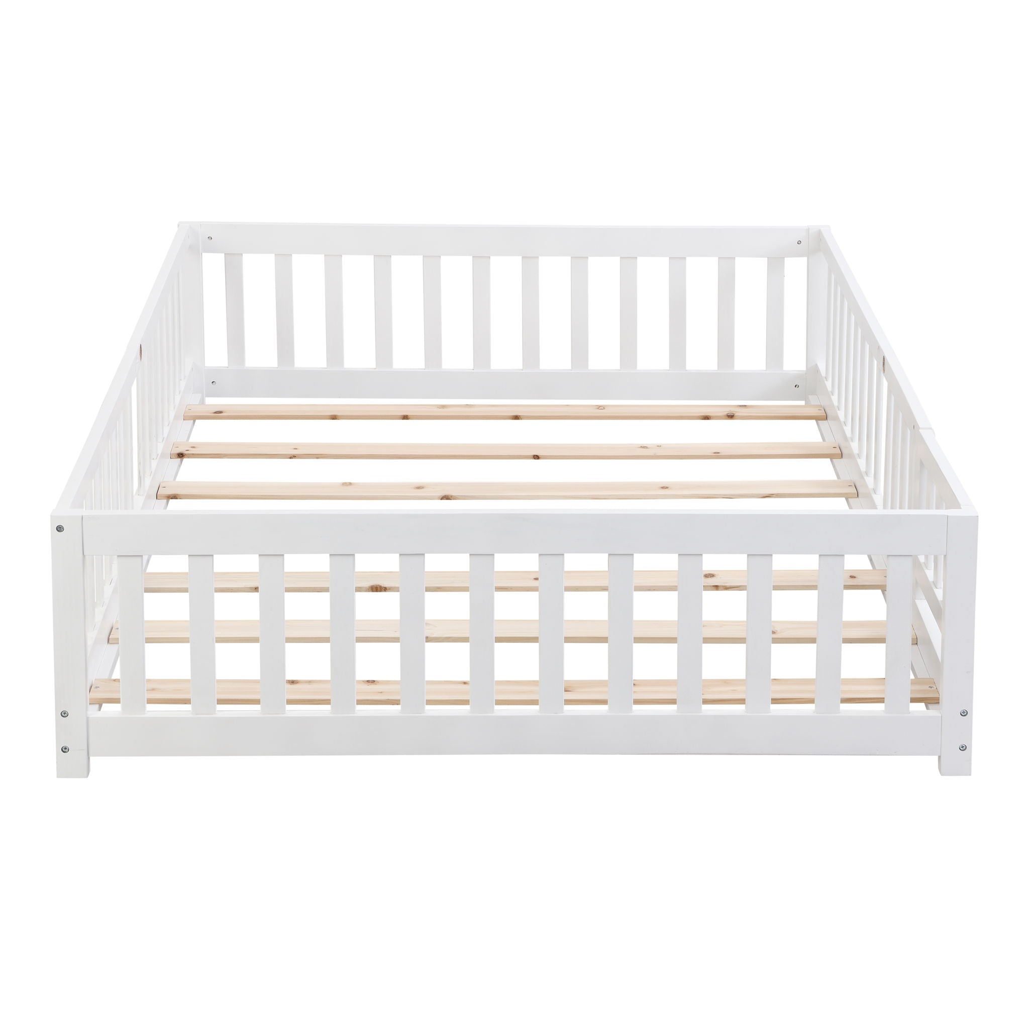 Solid Wood Floor Bed With Door And Fence For Children by Unique Piece Furniture