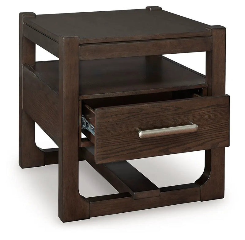 Breckington - Square End Table - Dark Brown by Unique Piece Furniture
