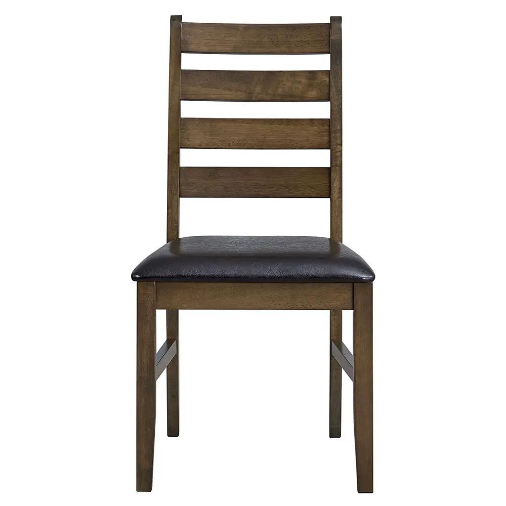Damica - Side Chair (Set of 2) - Brown Synthetic Leather & Walnut by Unique Piece Furniture
