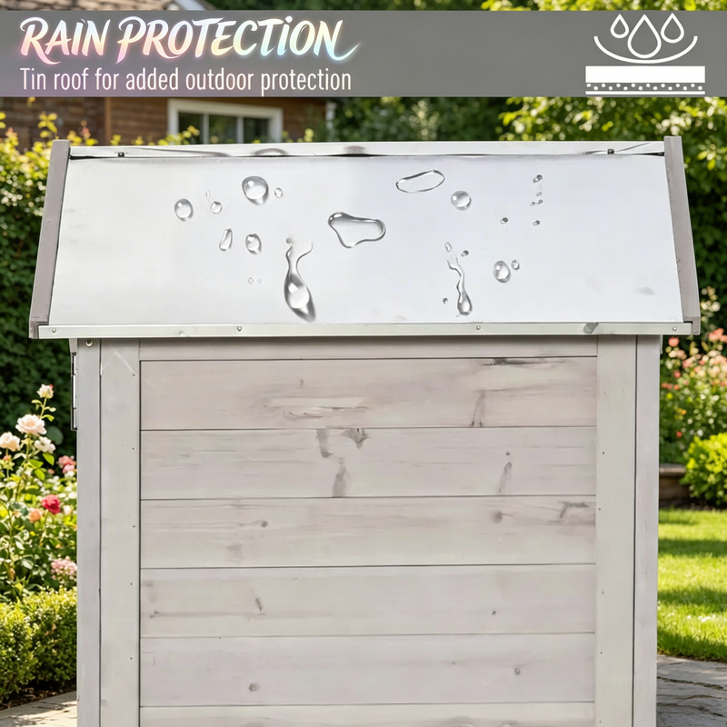 Outdoor Storage Shed with Tilted Tin Roof by HouseOfZazla