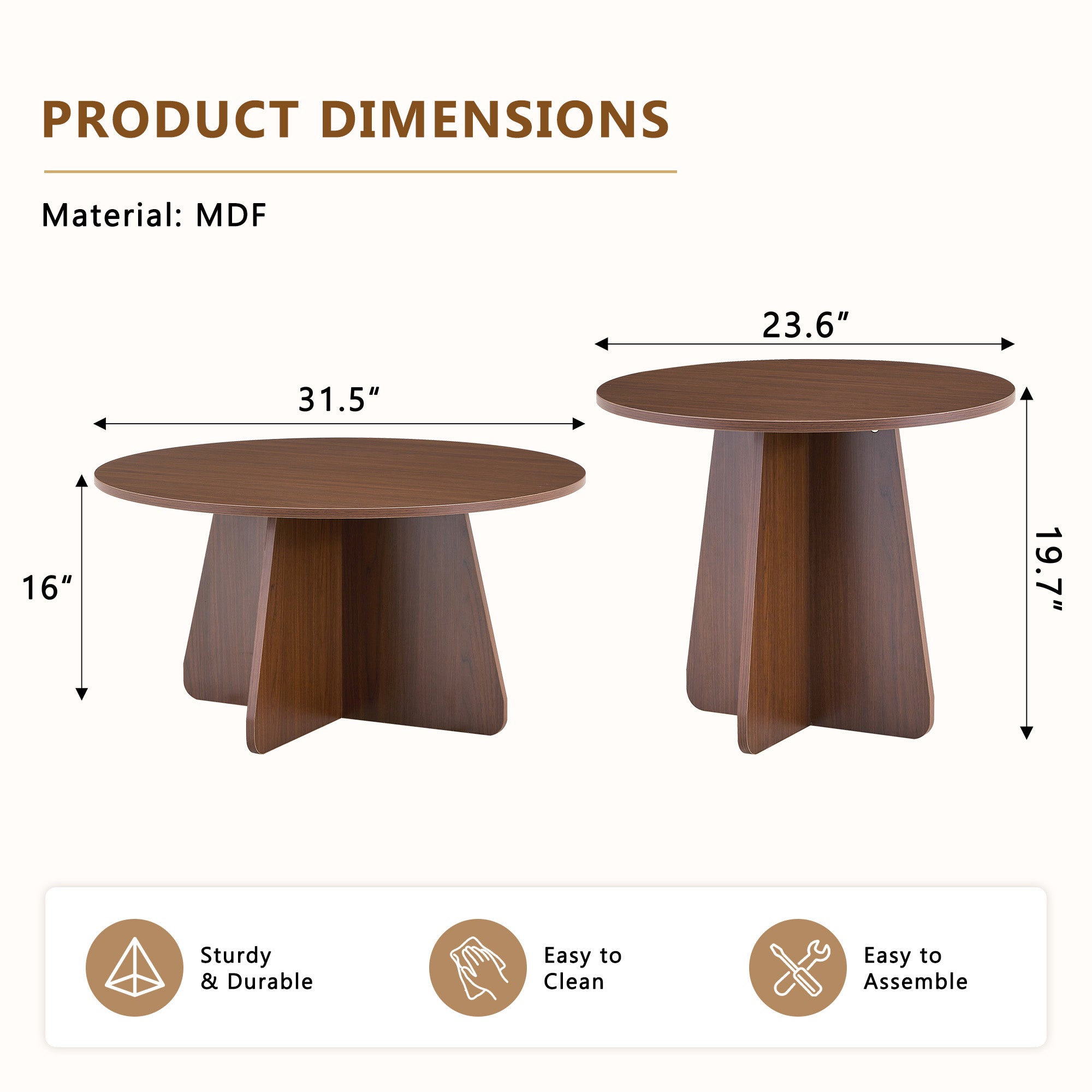 Retro-Style Nesting Coffee Table Set by HouseOfZazla
