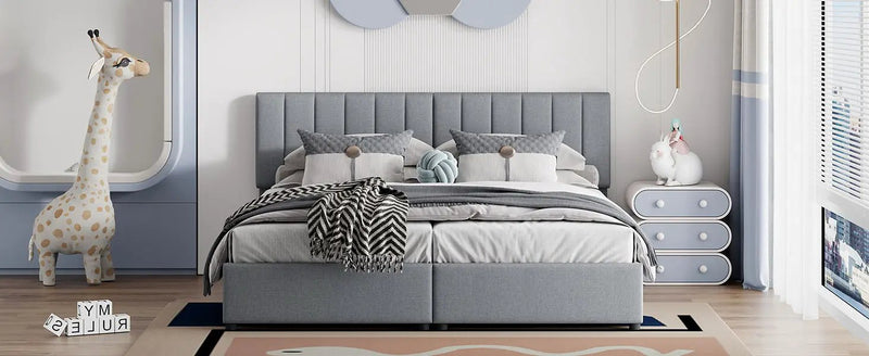 Upholstered Platform Bed With A Hydraulic Storage System by HouseOfZazla