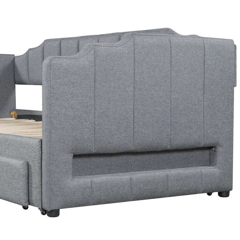 Extendable Daybed With LED Light And 2 Storage Drawers by HouseOfZazla