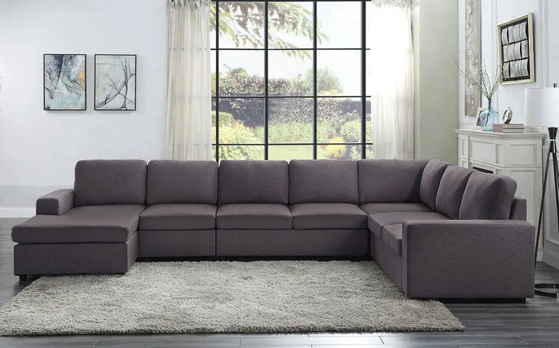 Tifton - 7 Seat Reversible Modular Sectional Sofa Chaise by Unique Piece Furniture