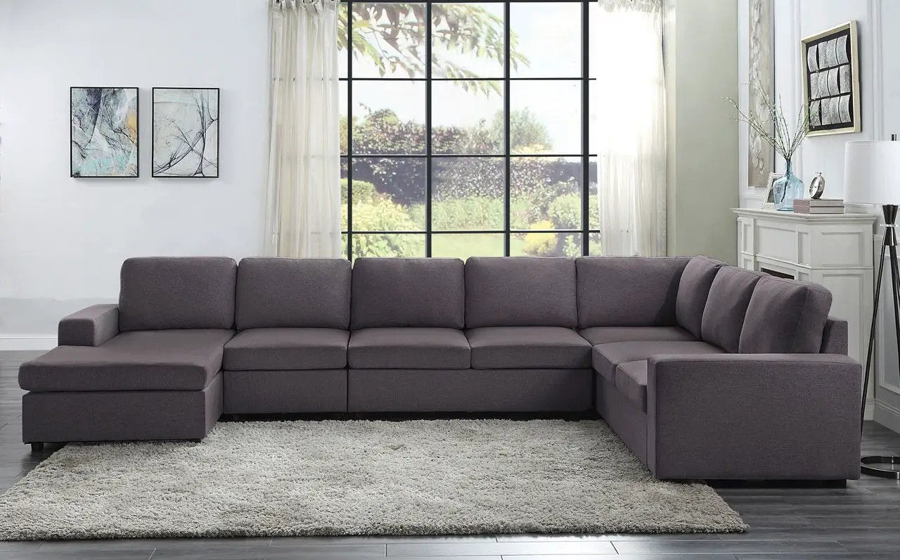 Tifton - 7 Seat Reversible Modular Sectional Sofa Chaise by HouseOfZazla