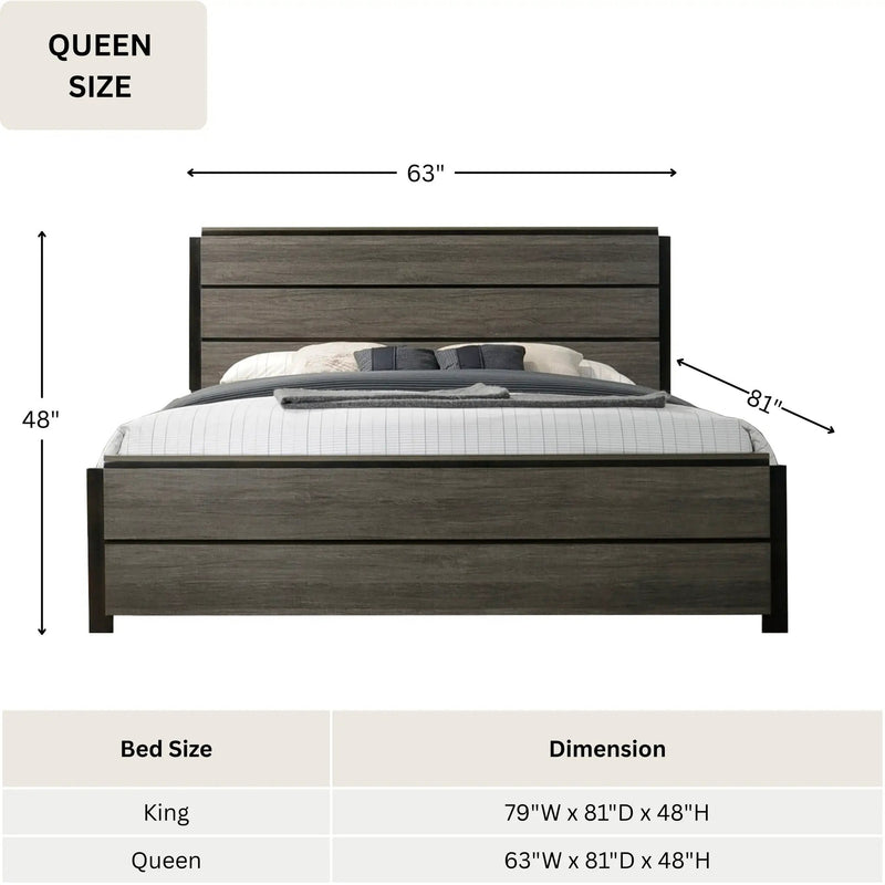 Ioana Contemporary Wood Panel Bed by HouseOfZazla