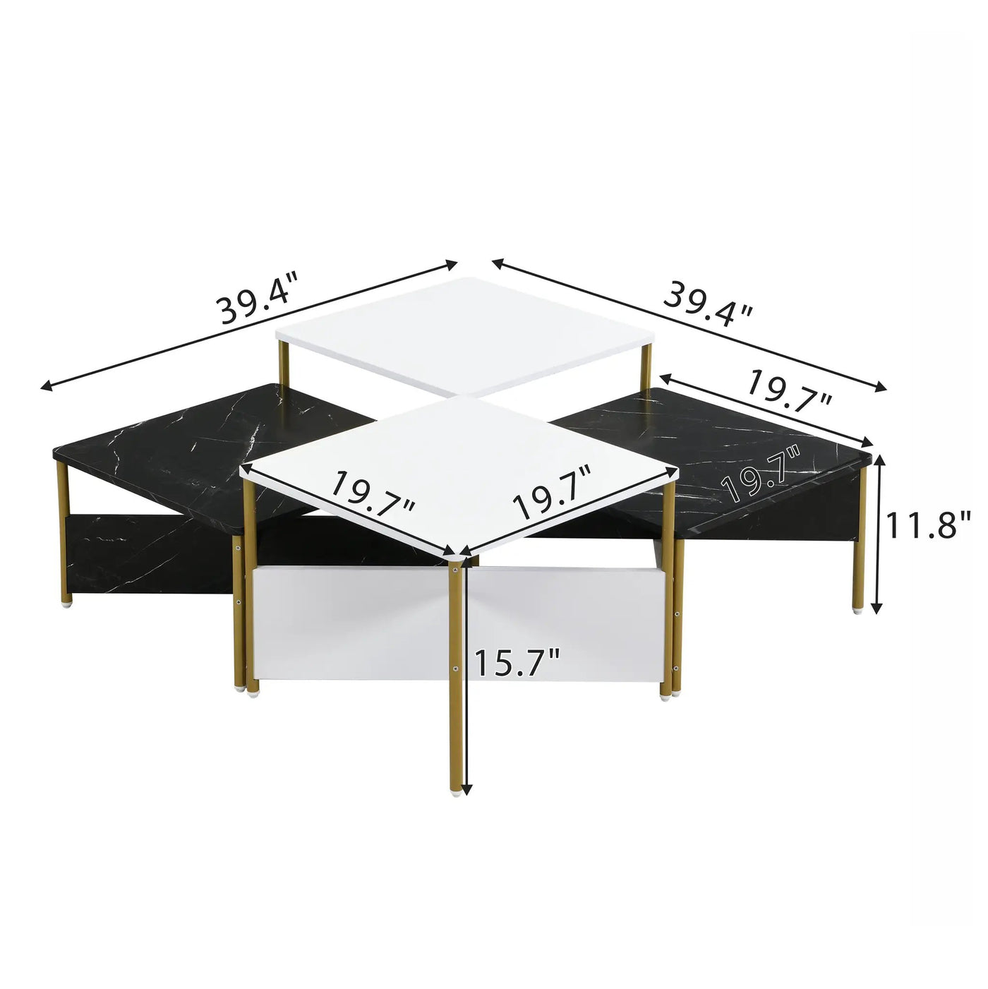 Modern Nesting Coffee Tables Set of 4 by HouseOfZazla