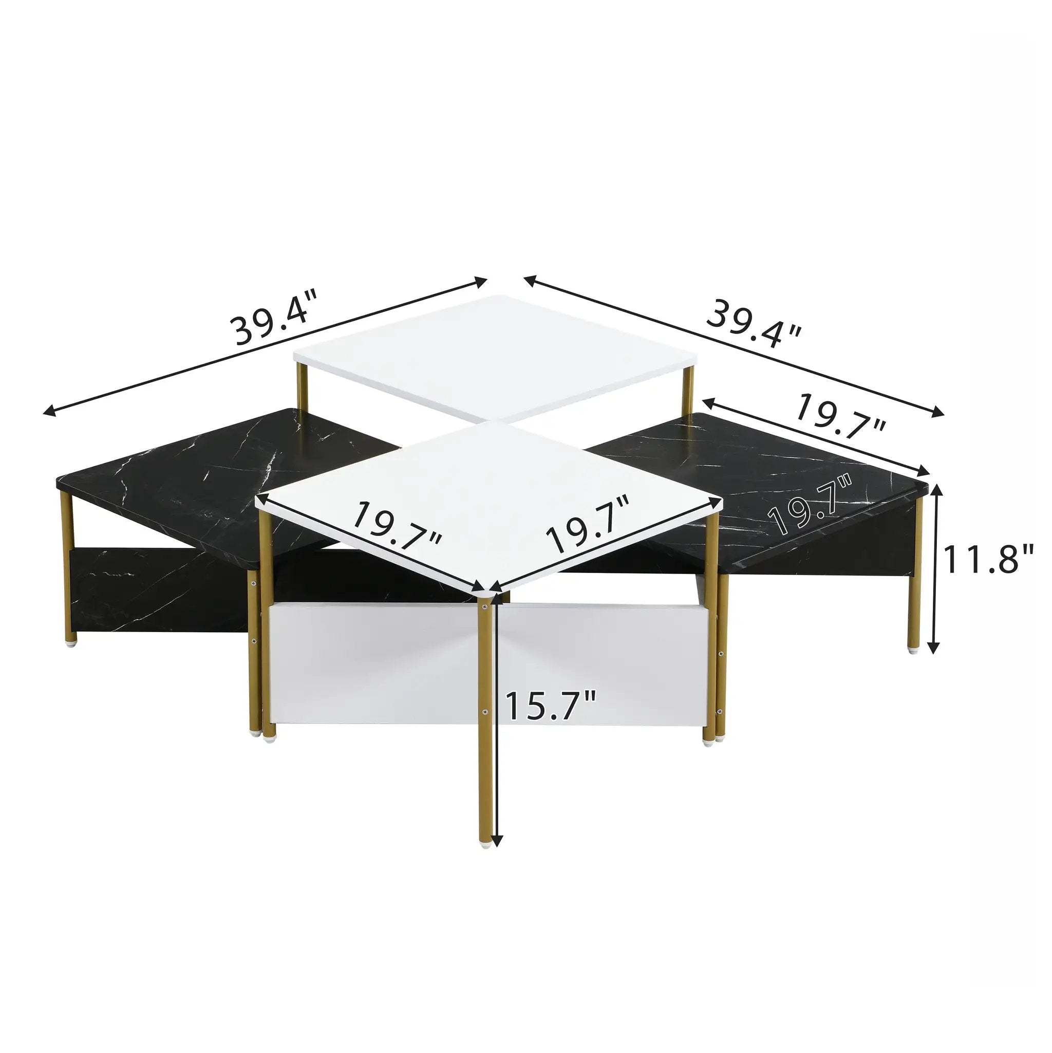 Modern Nesting Coffee Tables Set of 4 by HouseOfZazla