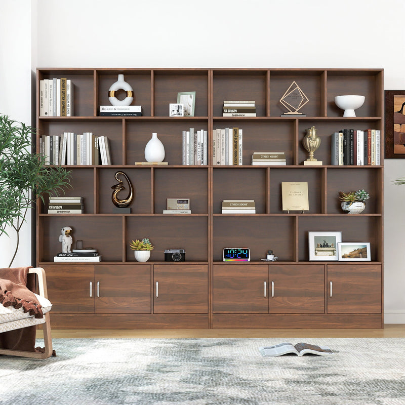 70.87" Tall Bookshelf with 10 Cubes and 3 Doors by HouseOfZazla