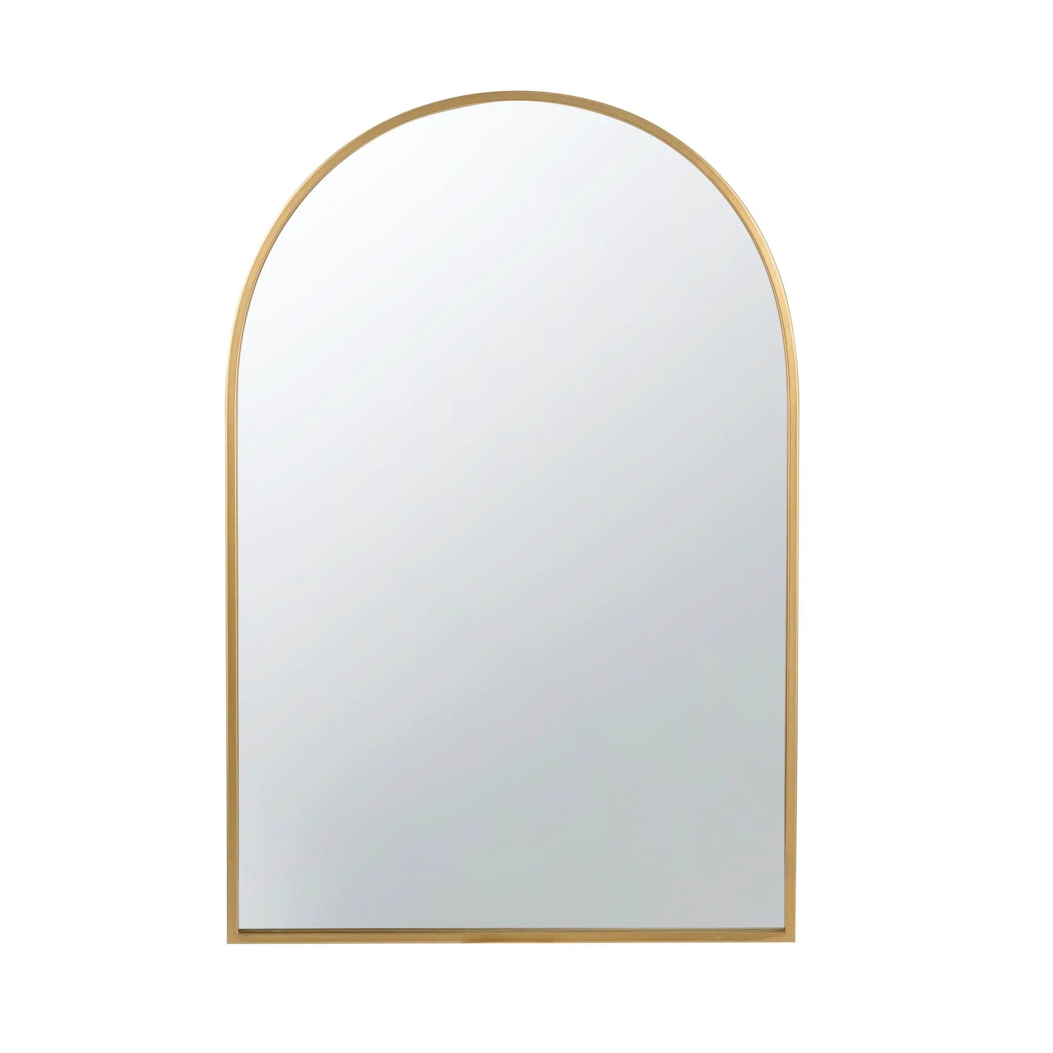 Arched Mirror With Metal Frame, Wall Mirror For Living Room Bedroom Entryway by Unique Piece Furniture