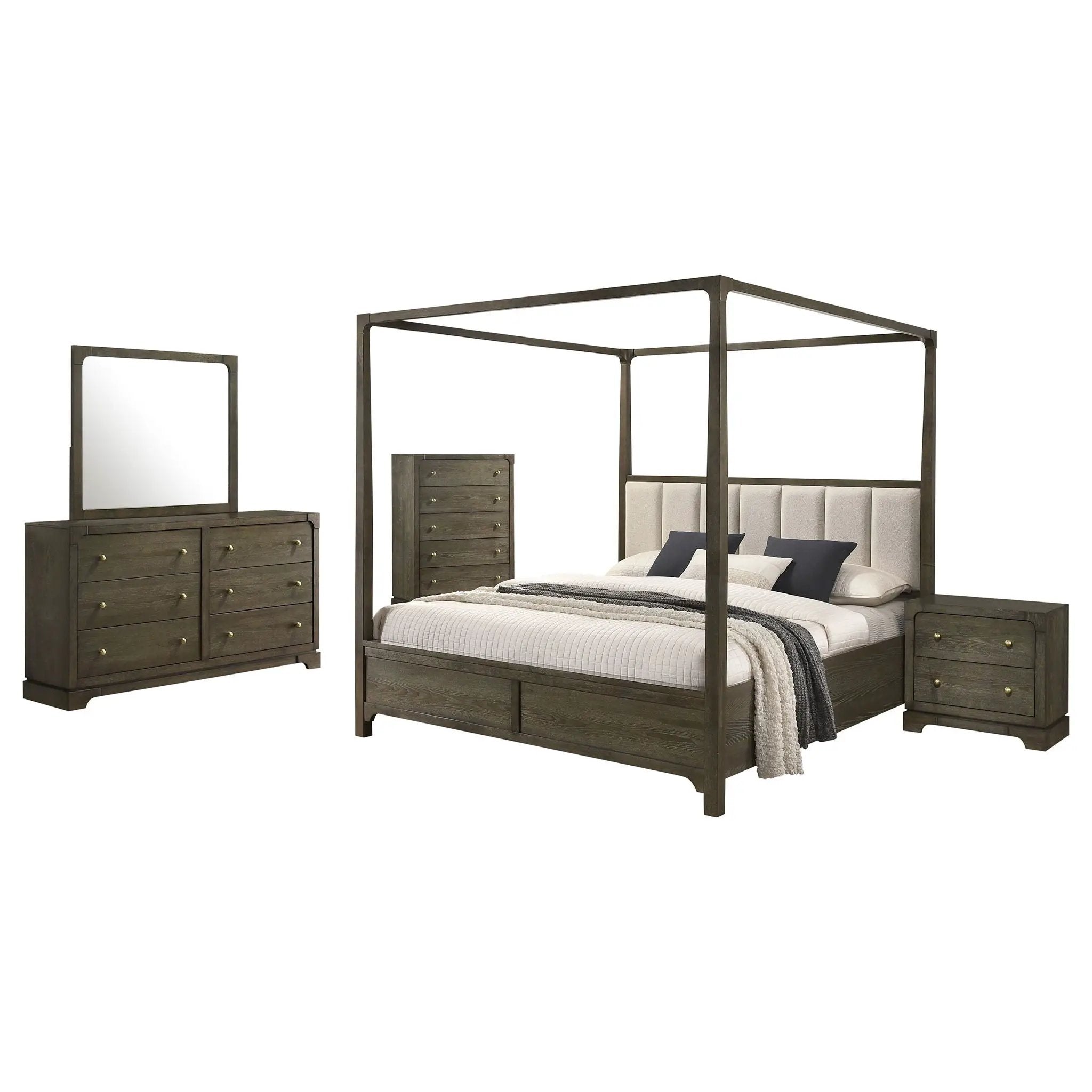 Gran Park 5-piece Eastern King Bedroom Set Dark Cocoa by Unique Piece Furniture