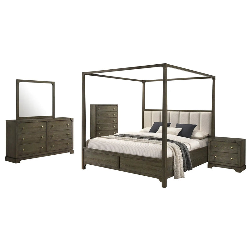 Gran Park 5-piece Eastern King Bedroom Set Dark Cocoa by Unique Piece Furniture