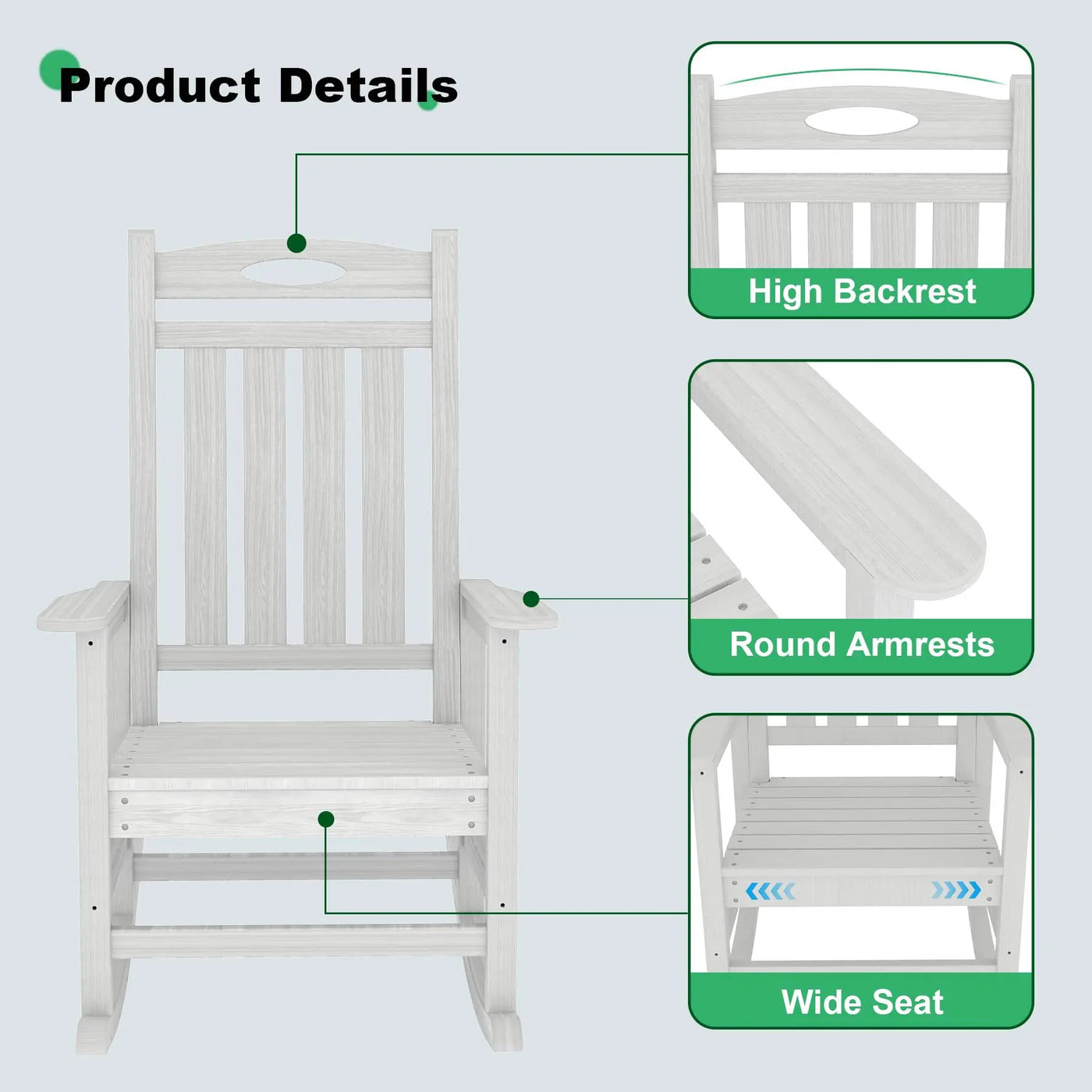 Outdoor Rocking Chair Set of 2 by HouseOfZazla