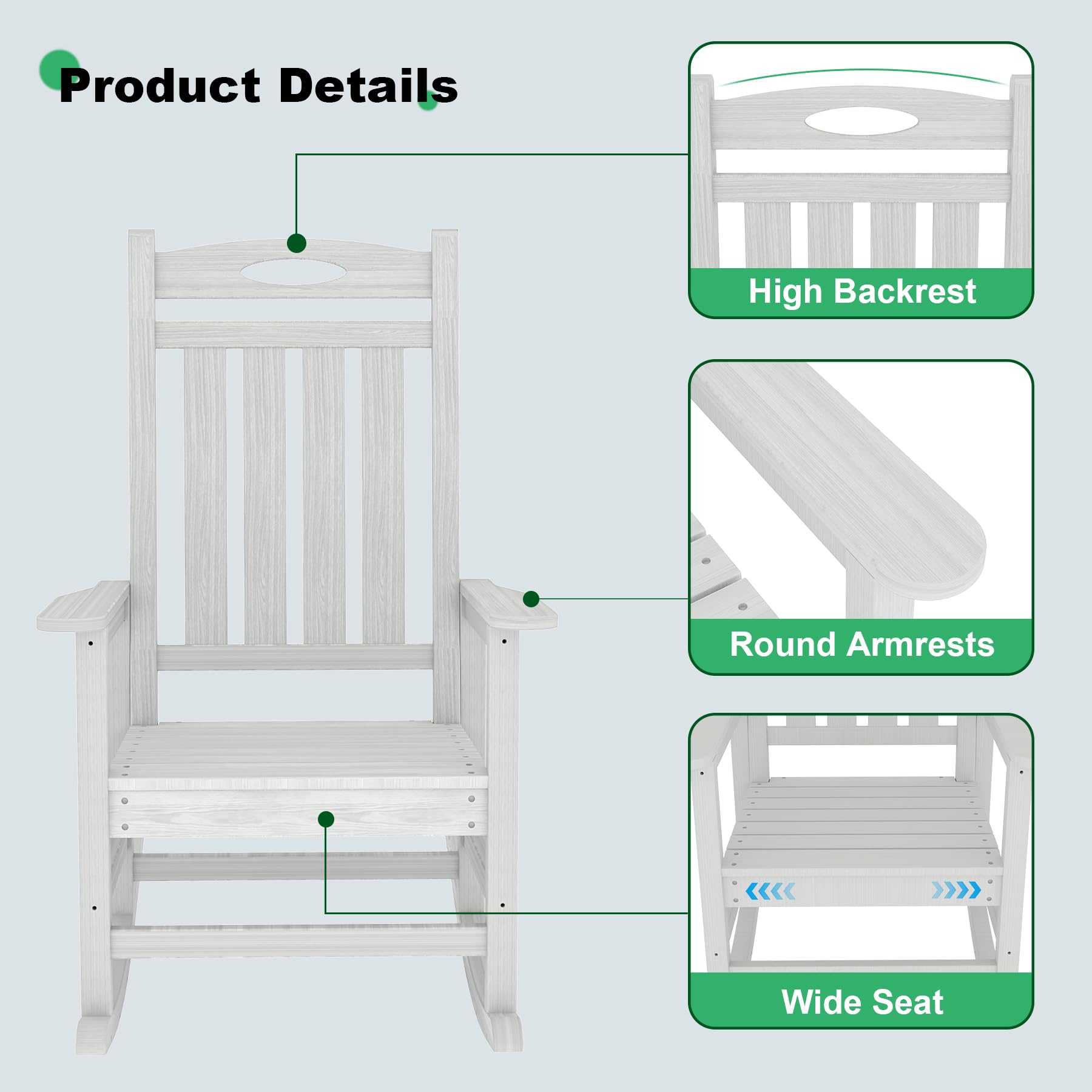 Outdoor Rocking Chair Set of 2 by HouseOfZazla
