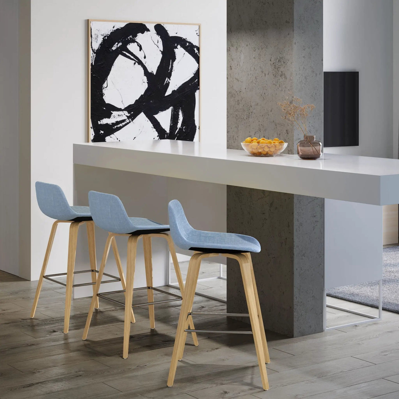 Randolph Bentwood - Upholstered Counter / Bar Height Stool (Set of 2) by Unique Piece Furniture