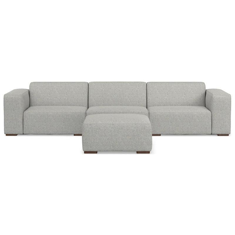Rex - Handcrafted Sectional Sofa And Ottoman by HouseOfZazla