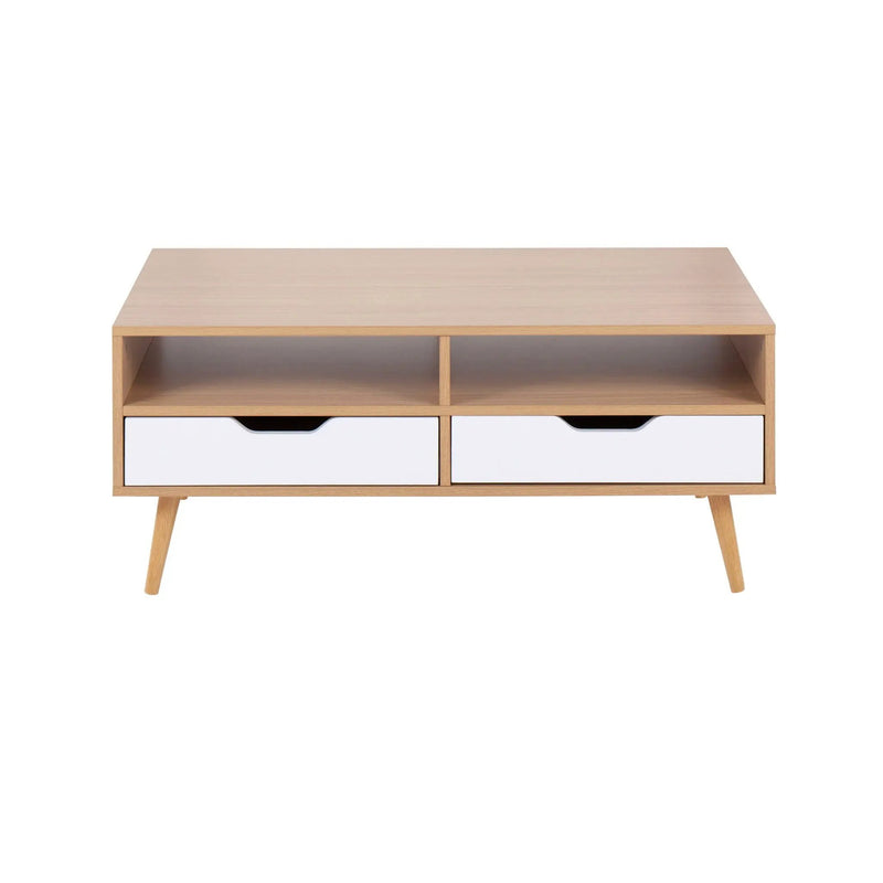 Astro - Contemporary Coffee Table - Natural / White by HouseOfZazla