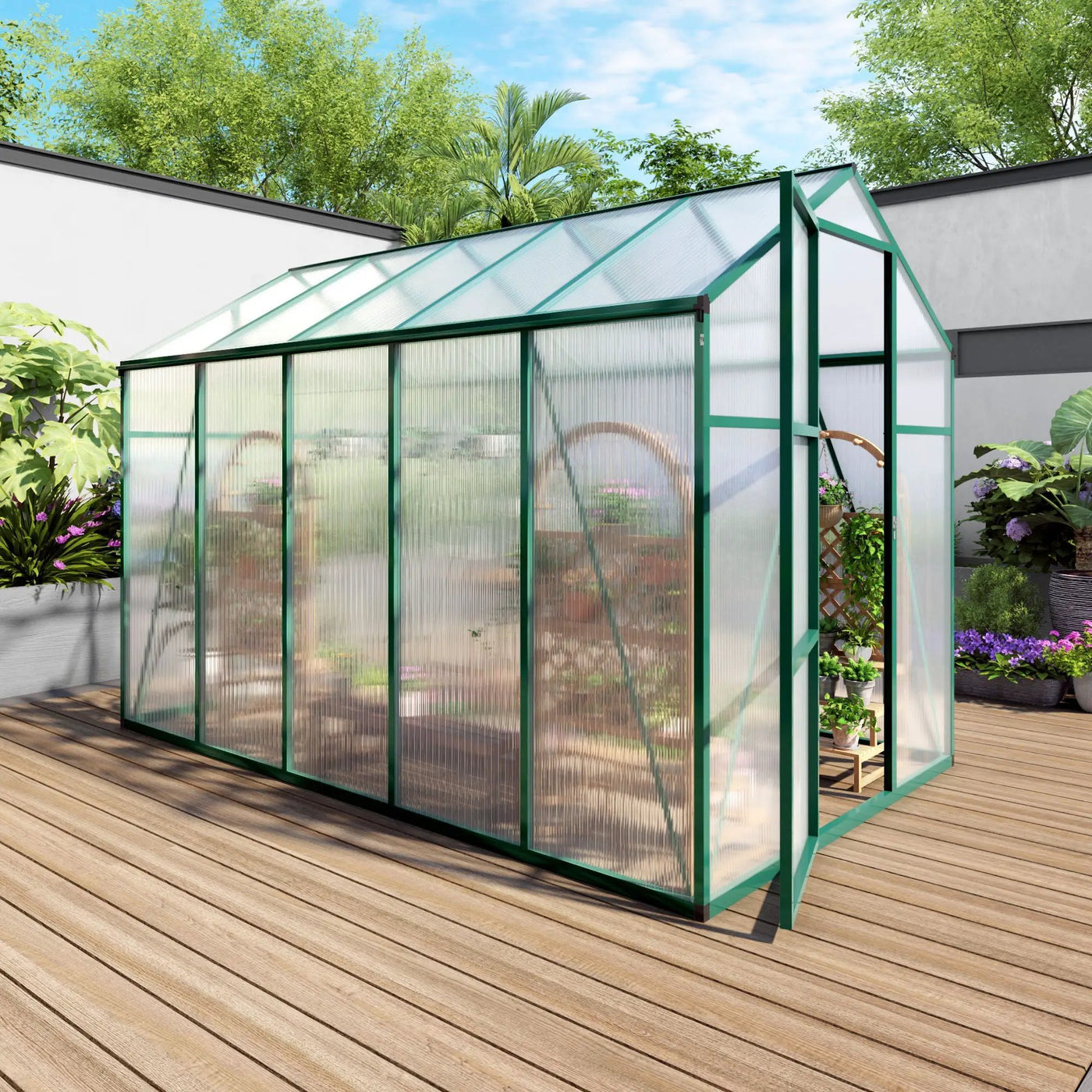 Polycarbonate Walk-In house, Raised Base For Outdoor In All Season by HouseOfZazla