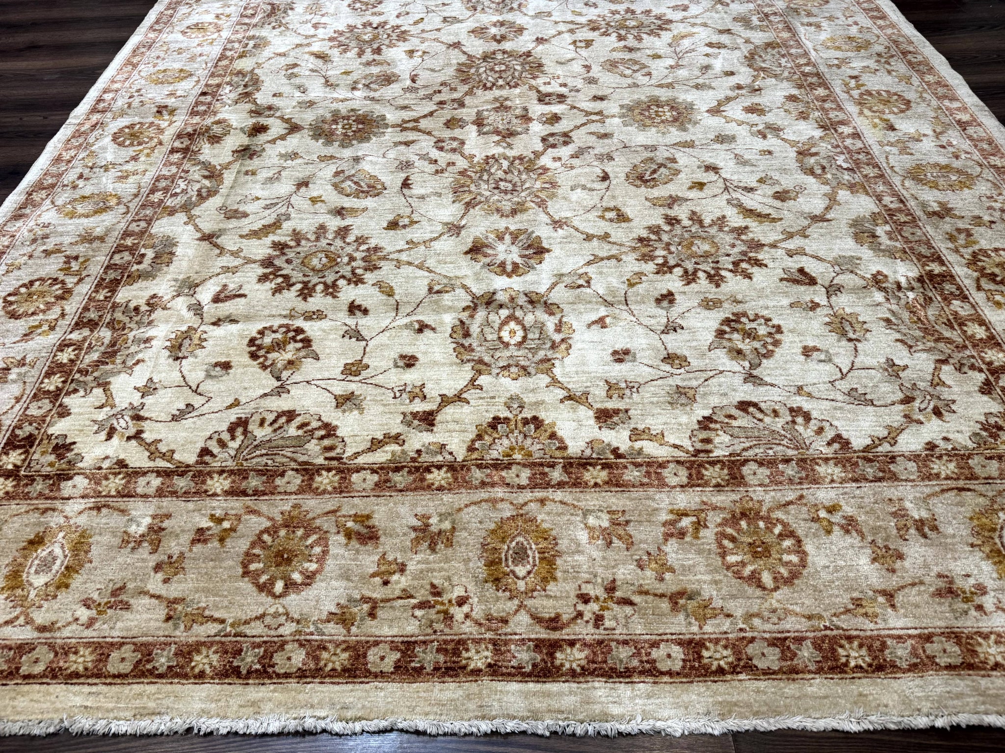 Pakistani Peshawar Rug 8x10, Pak Persian Traditional Oriental Carpet, Handmade, Wool, Allover Pattern by Jewel Rugs