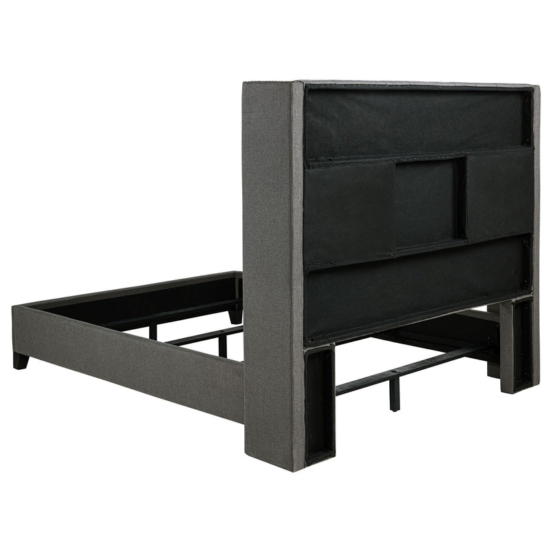 Lendra - Upholstered Wingback Bed With Tufted Headboard by HouseOfZazla