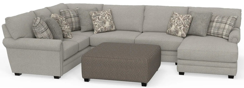 Livingston - Sectional With Comfort Coil Seating, 40" Cocktail Ottoman And Accent Pillows Included by Unique Piece Furniture