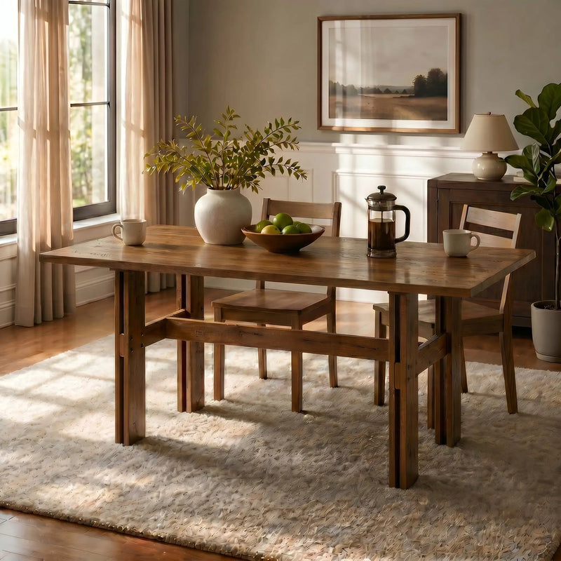 Modern Wooden Dining Table for 4 to 6 People by HouseOfZazla