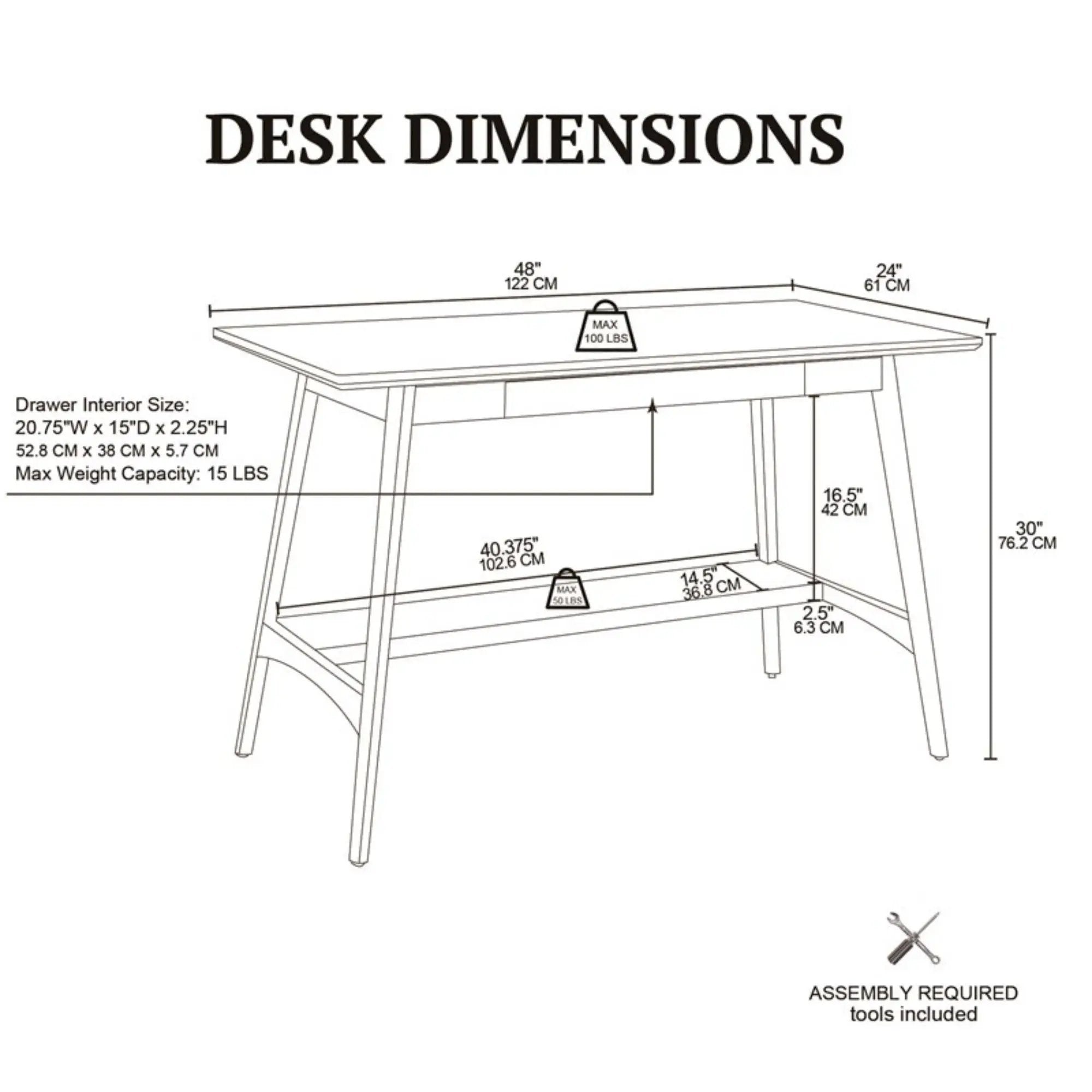 Parker - Desk With Storage Shelf - Off White / Pecan by Unique Piece Furniture