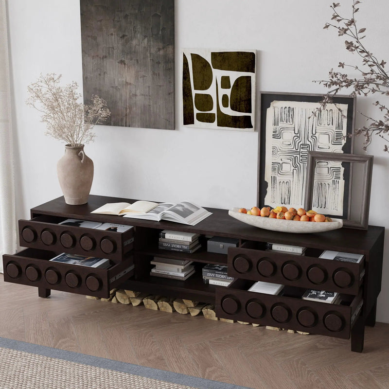 Media Console With 4 Drawers And Cable Management by HouseOfZazla