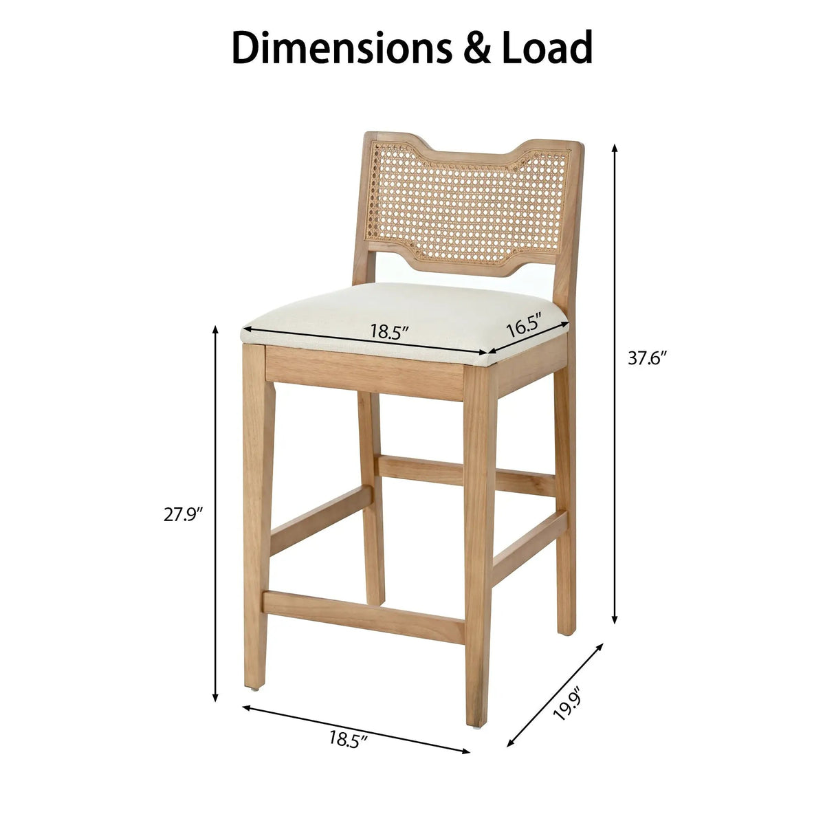 28" Farmhouse Barstools Set of 2 by HouseOfZazla