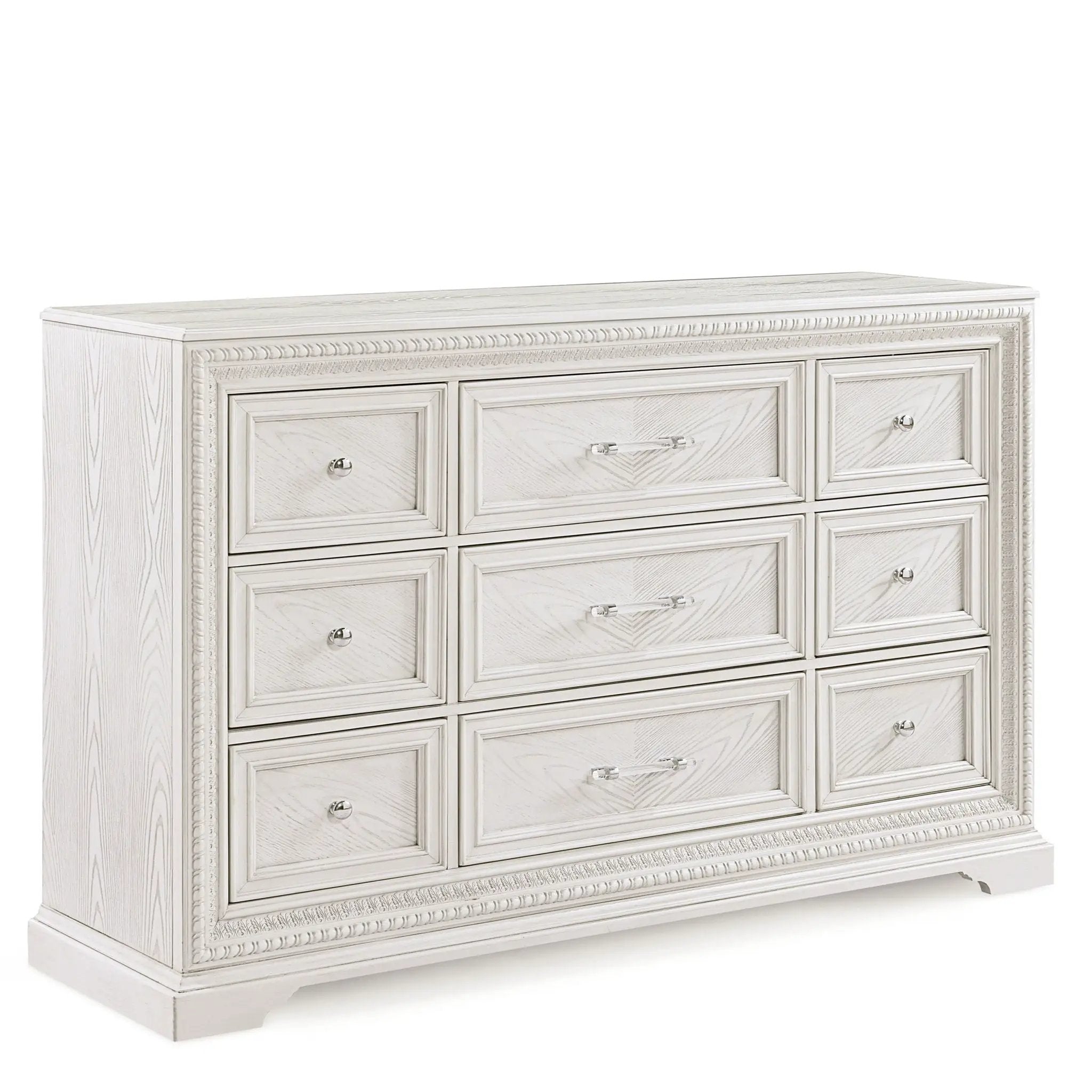 6 Drawer Storage Dresser Antique Wooden Bedroom Furniture - Antique White by Unique Piece Furniture