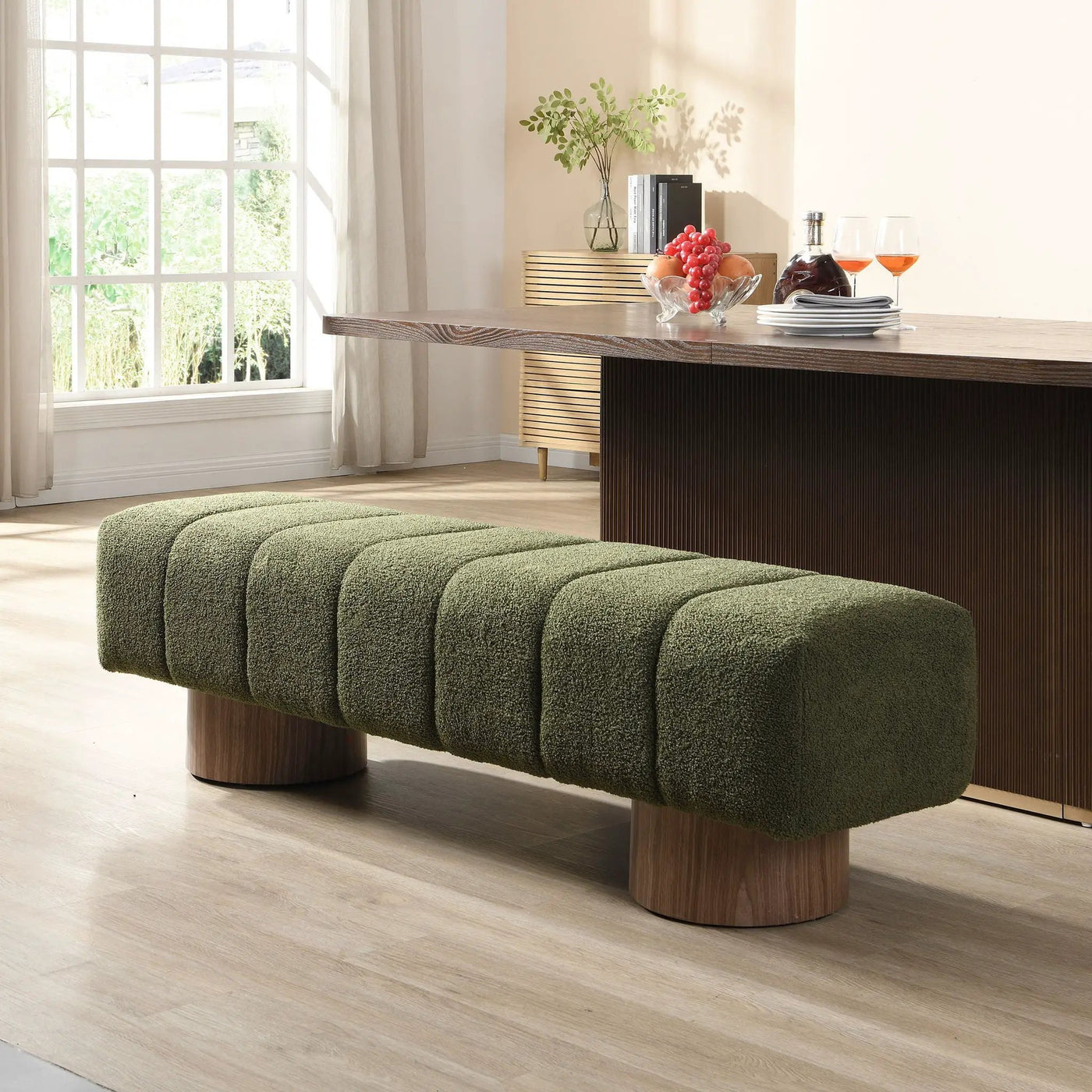 Upholstered Dining Bench For Dining Room by Unique Piece Furniture