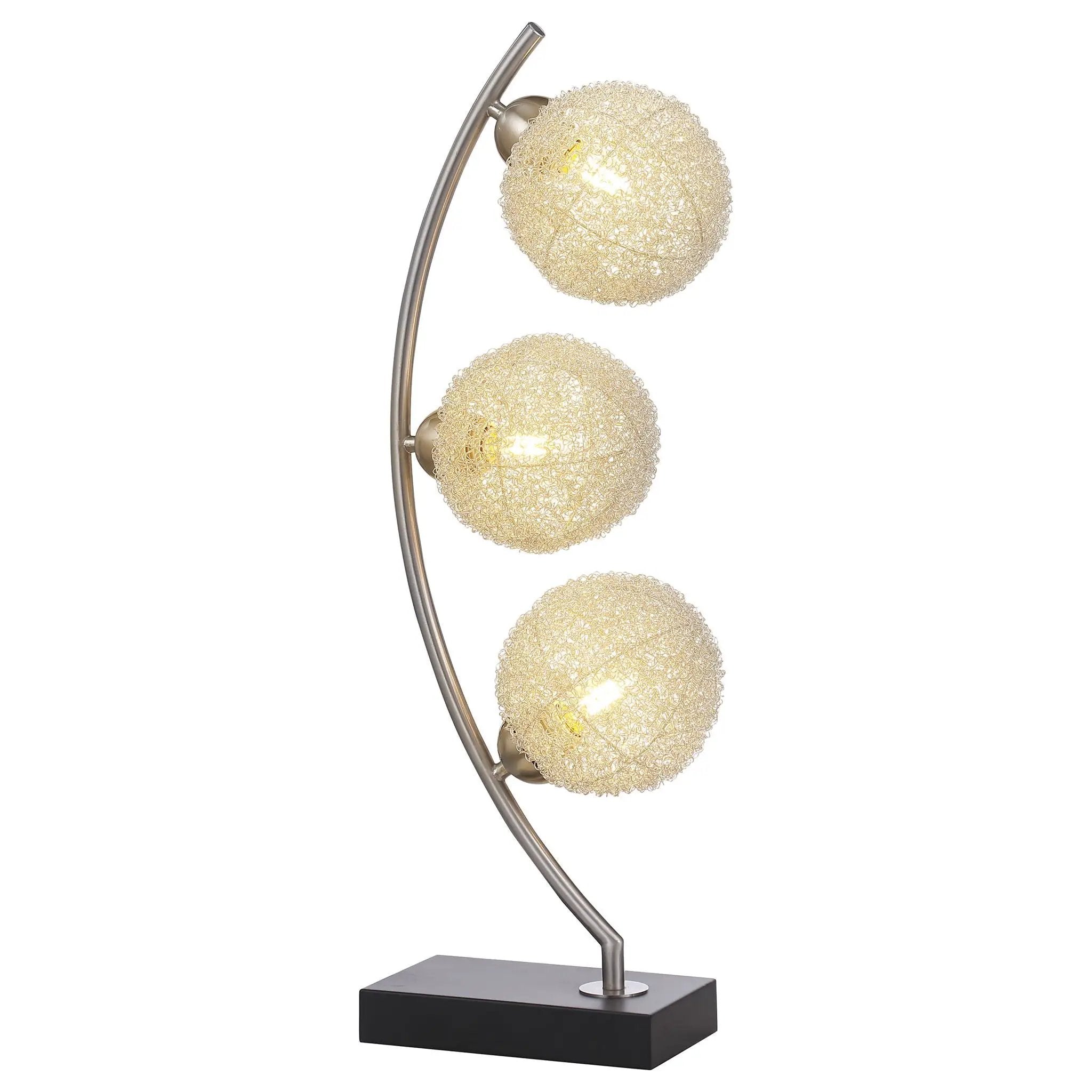 Mcdougal - Spherical Table Lamp With LED Lighting - Black by HouseOfZazla