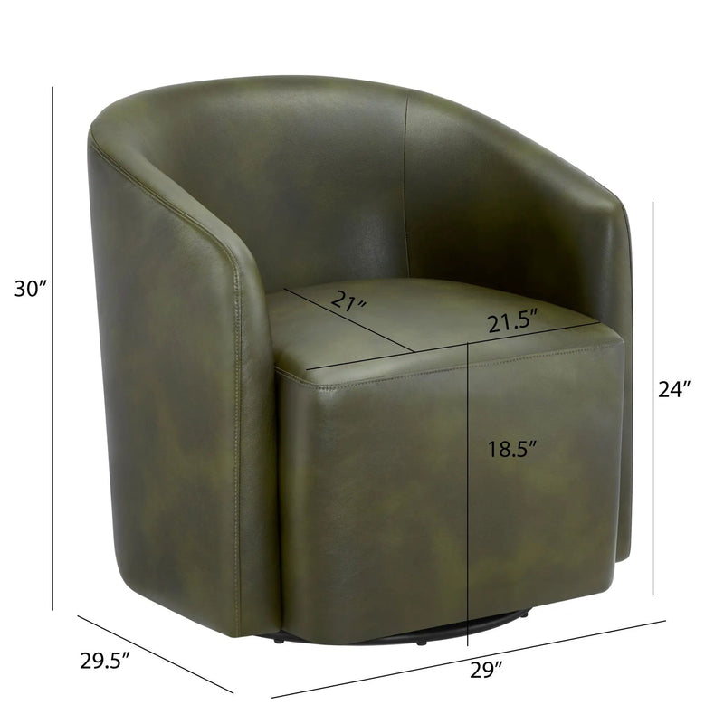 Ardena - Modern Swivel Barrel Chair by HouseOfZazla