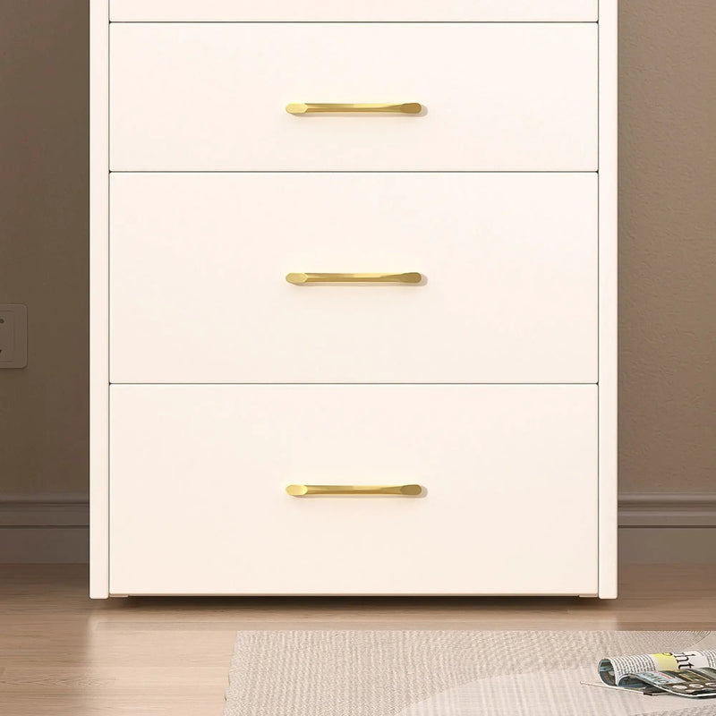 Compact 3 In 1 Vanity Desk With Open Top Mirror, Glass Desktop, 5 Height - White by HouseOfZazla
