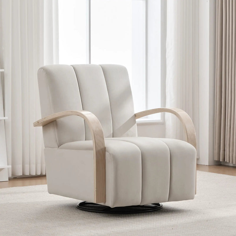 360° Swivel Accent Chair With Armrests by Unique Piece Furniture