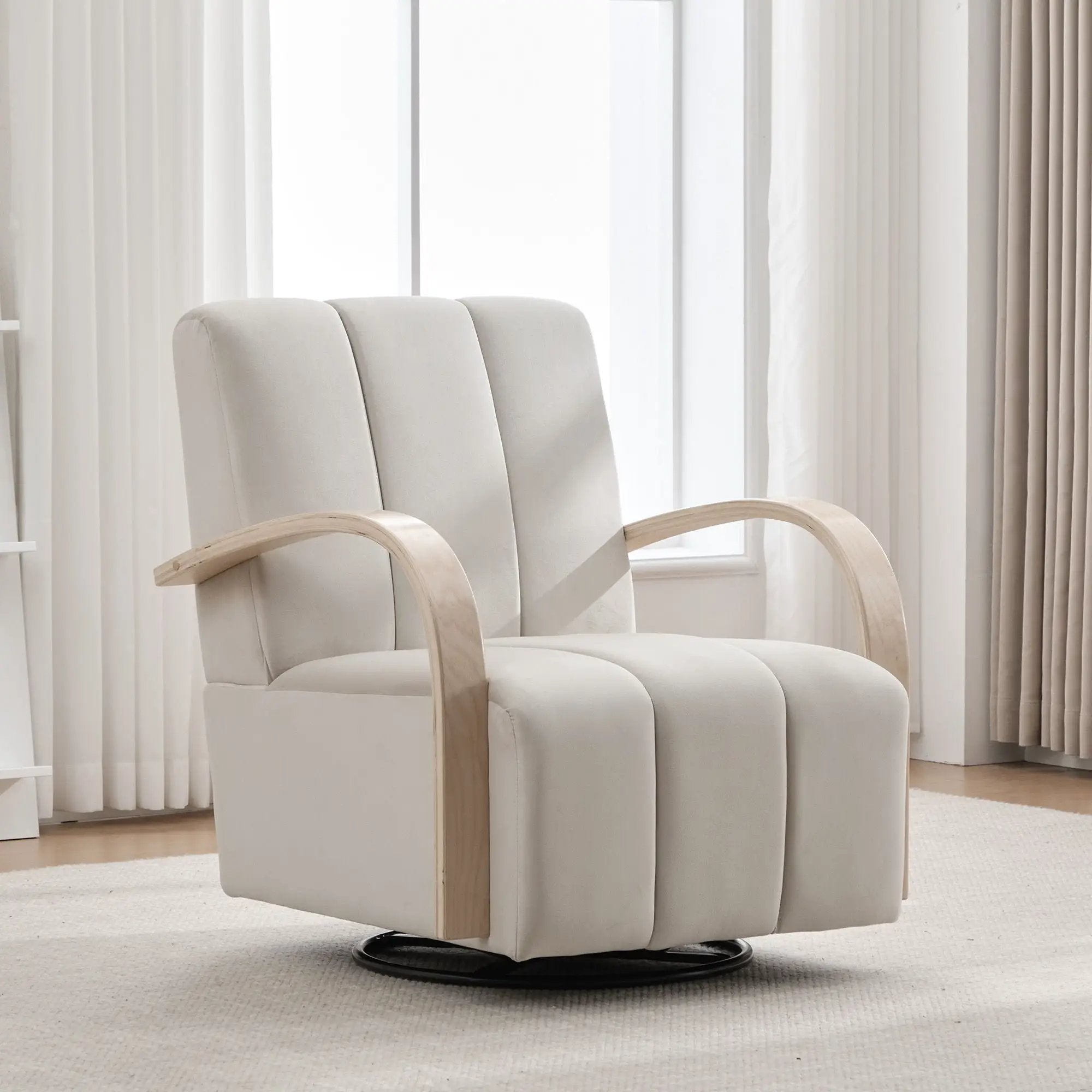 360° Swivel Accent Chair With Armrests by HouseOfZazla