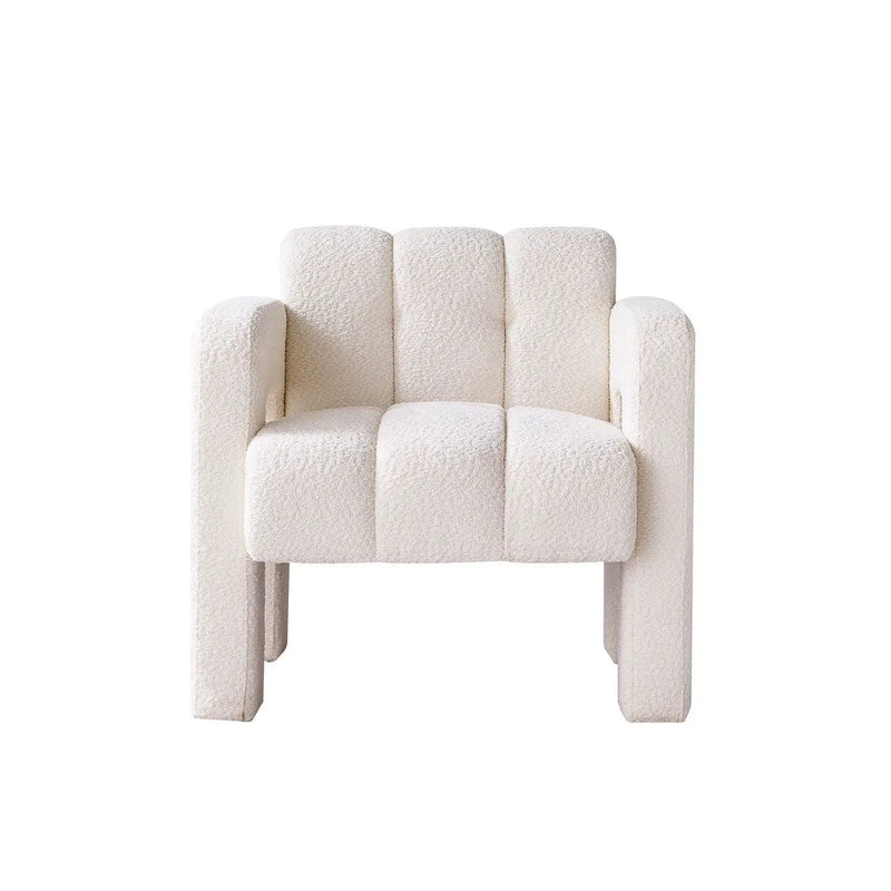 31.10" Wide Boucle Upholstered Accent Chair by BLAKHOM