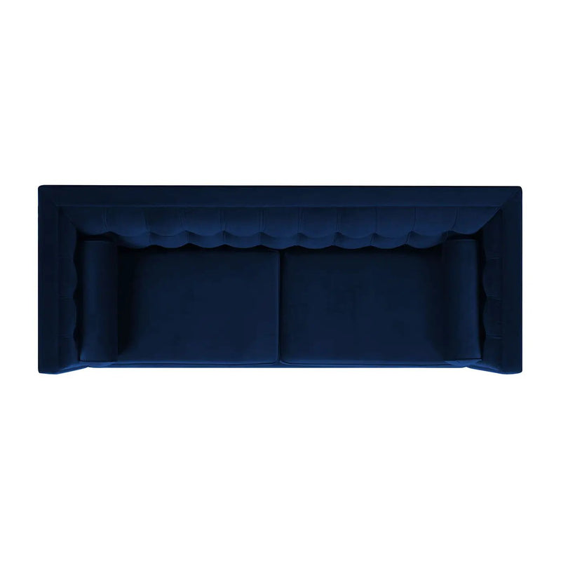 Jack - Modern Tuxedo Tufted Sofa - Navy Blue by Unique Piece Furniture