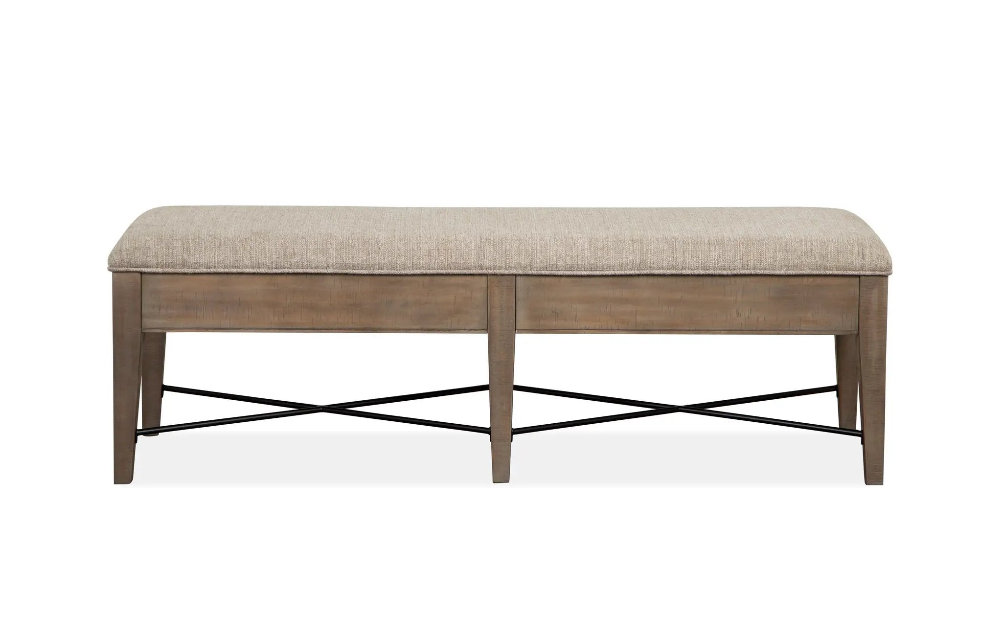 Paxton Place - Bench With Upholstered Seat - Dovetail Gray by Unique Piece Furniture