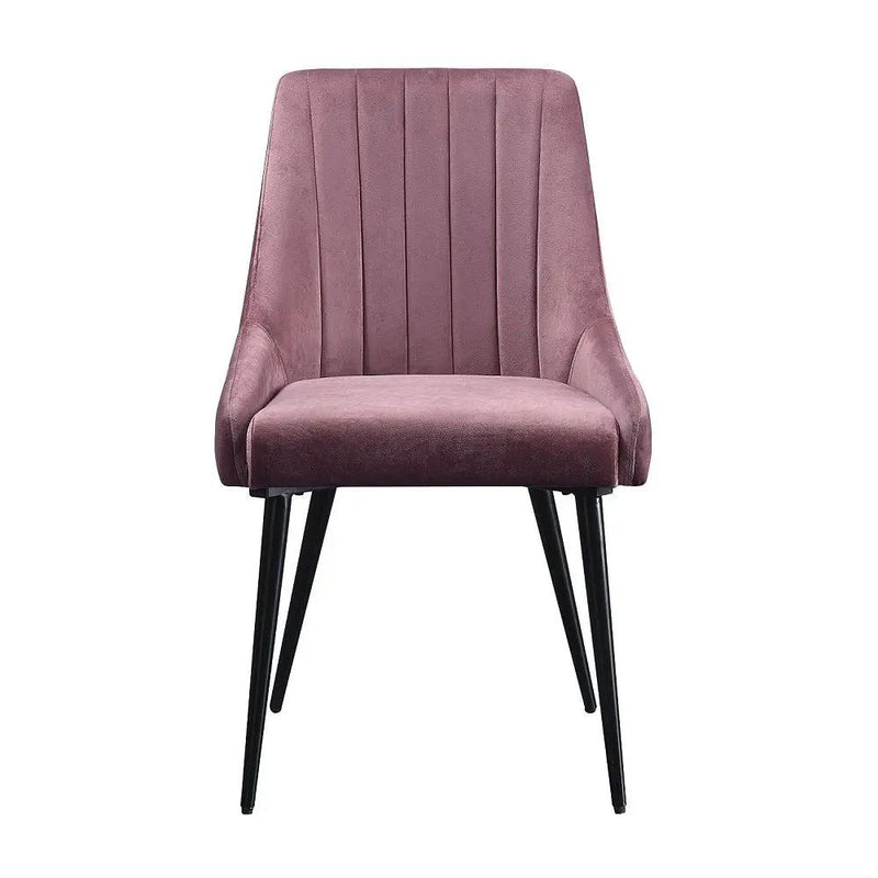 Riley - Side Chair (Set of 2) - Pink Fabric & Black by Unique Piece Furniture