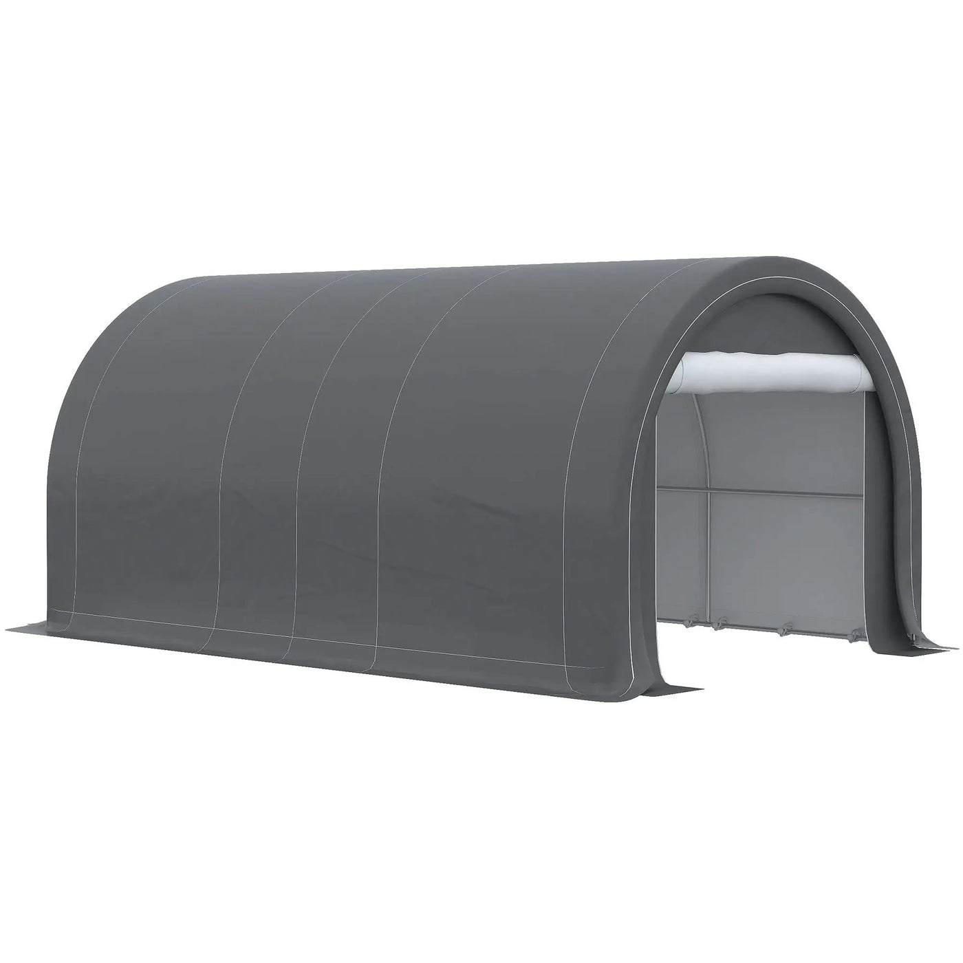 Outsunny - 10' x 16' Carport, Heavy Duty Portable Garage Storage Tent With Large Zippered Door, Anti-Uv Pe Canopy Cover For Car, Truck, Boat, Motorcycle, Bike, Garden Tools, Outdoor Work by Unique Piece Furniture