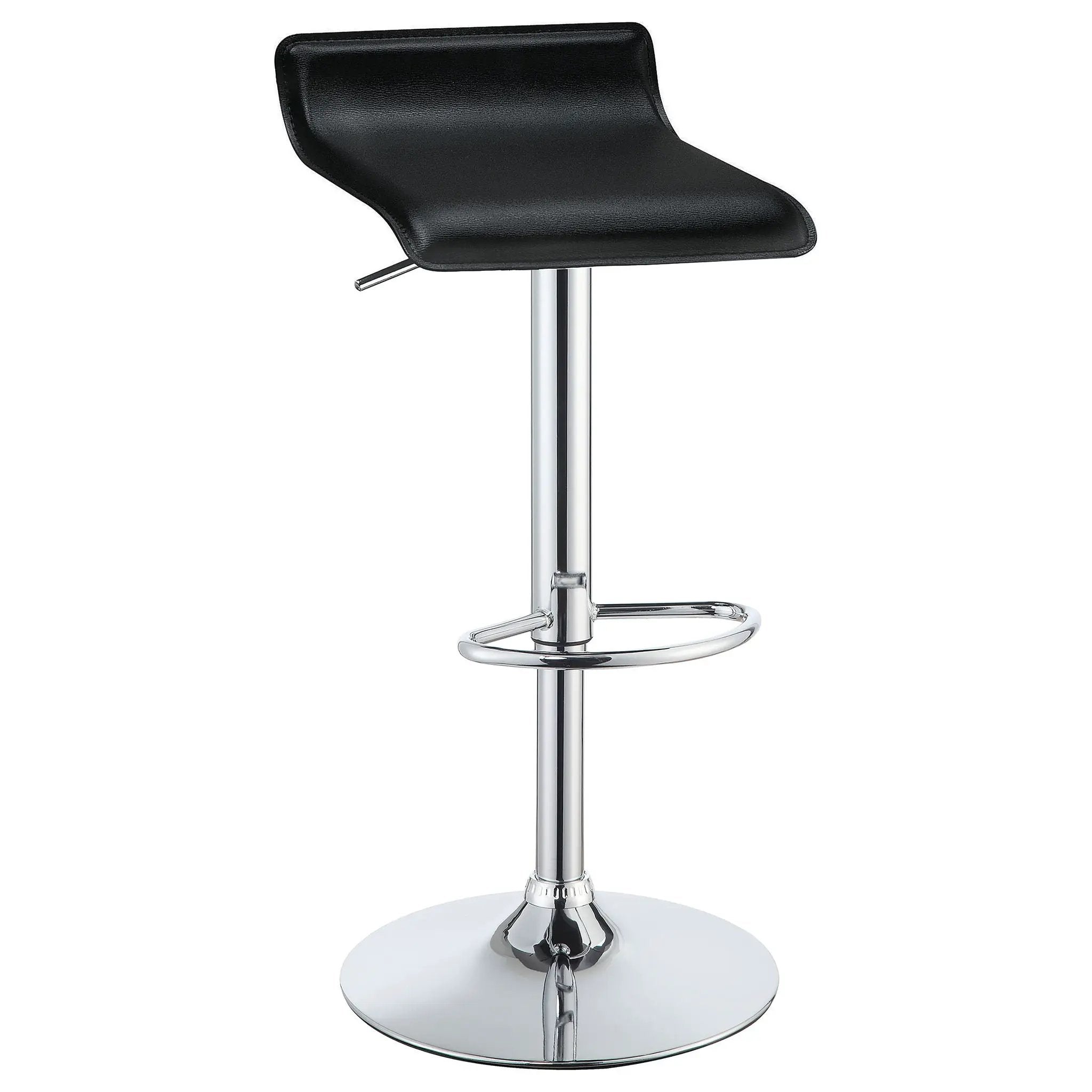 Backless Bar Stool With Adjustable Height - Black by HouseOfZazla