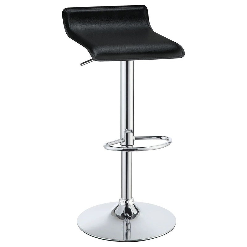 Backless Bar Stool With Adjustable Height - Black by HouseOfZazla