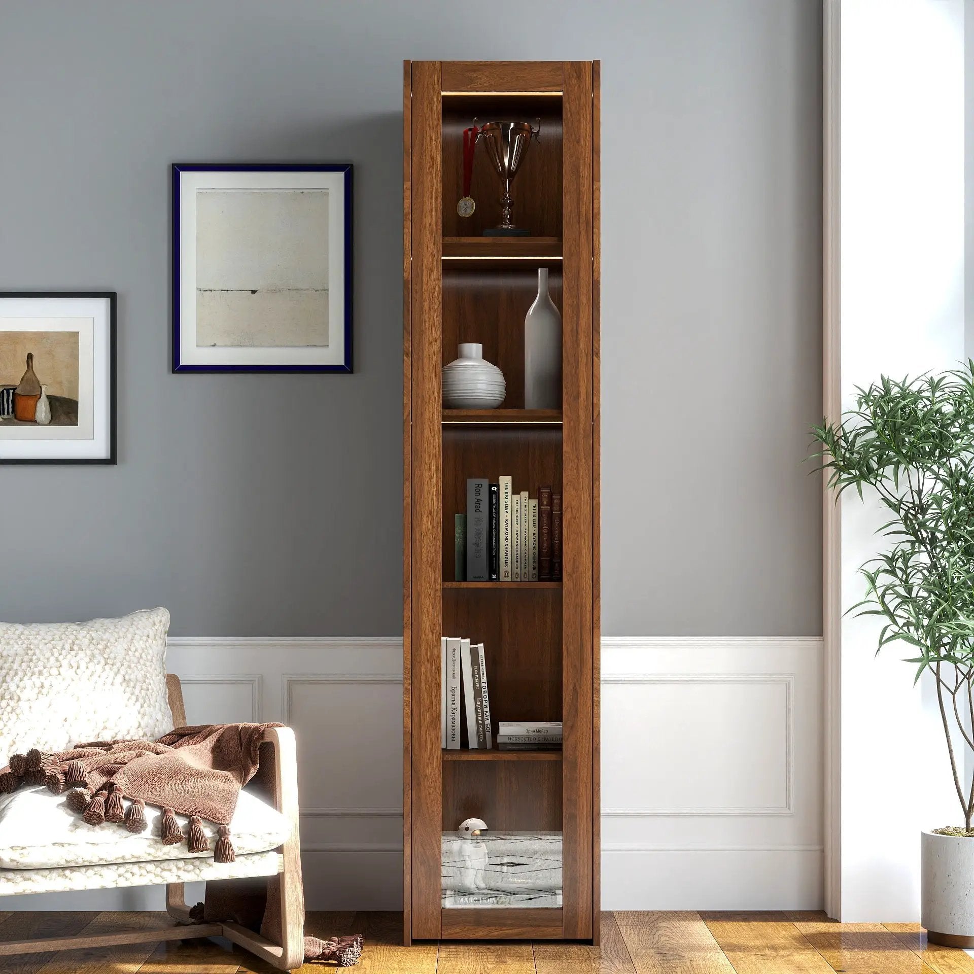 Display Cabinet with Transparent Acrylic Plate Doors and LED Lights by HouseOfZazla